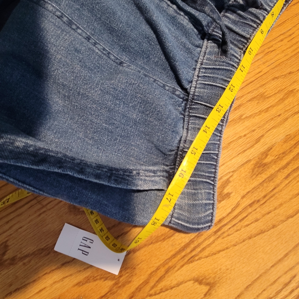 GAP Blue High Rise Wide-Leg Denim Trousers Size XL - Picture 5 of 11